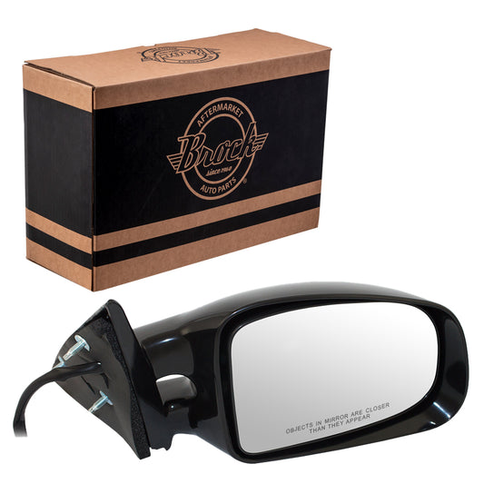 Brock Replacement Passenger Power Side Door Mirror with Twin Post Compatible with 1999-2003 Grand Am 22613584