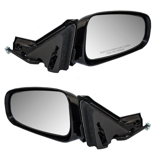 Brock Replacement Driver and Passenger Side Power Mirrors Paint to Match Black without Heat Compatible with 2000-2005 Impala 10331491