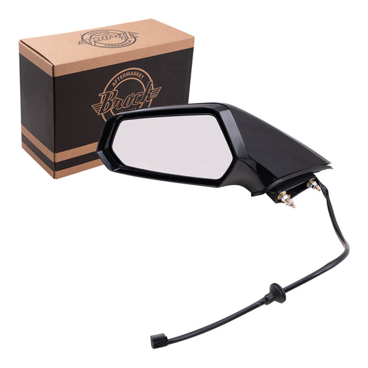 Brock Replacement Driver Power Side Door Mirror Ready-to-Paint Compatible with 2010-2015 Camaro 22762487