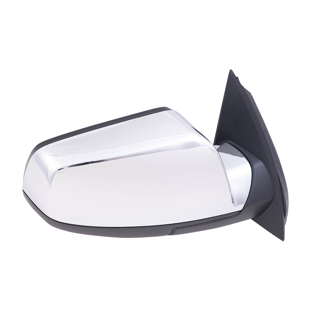 Brock Replacement Passenger Chrome Power Heated Mirror Compatible with 2015-2017 Equinox Terrain 23467321