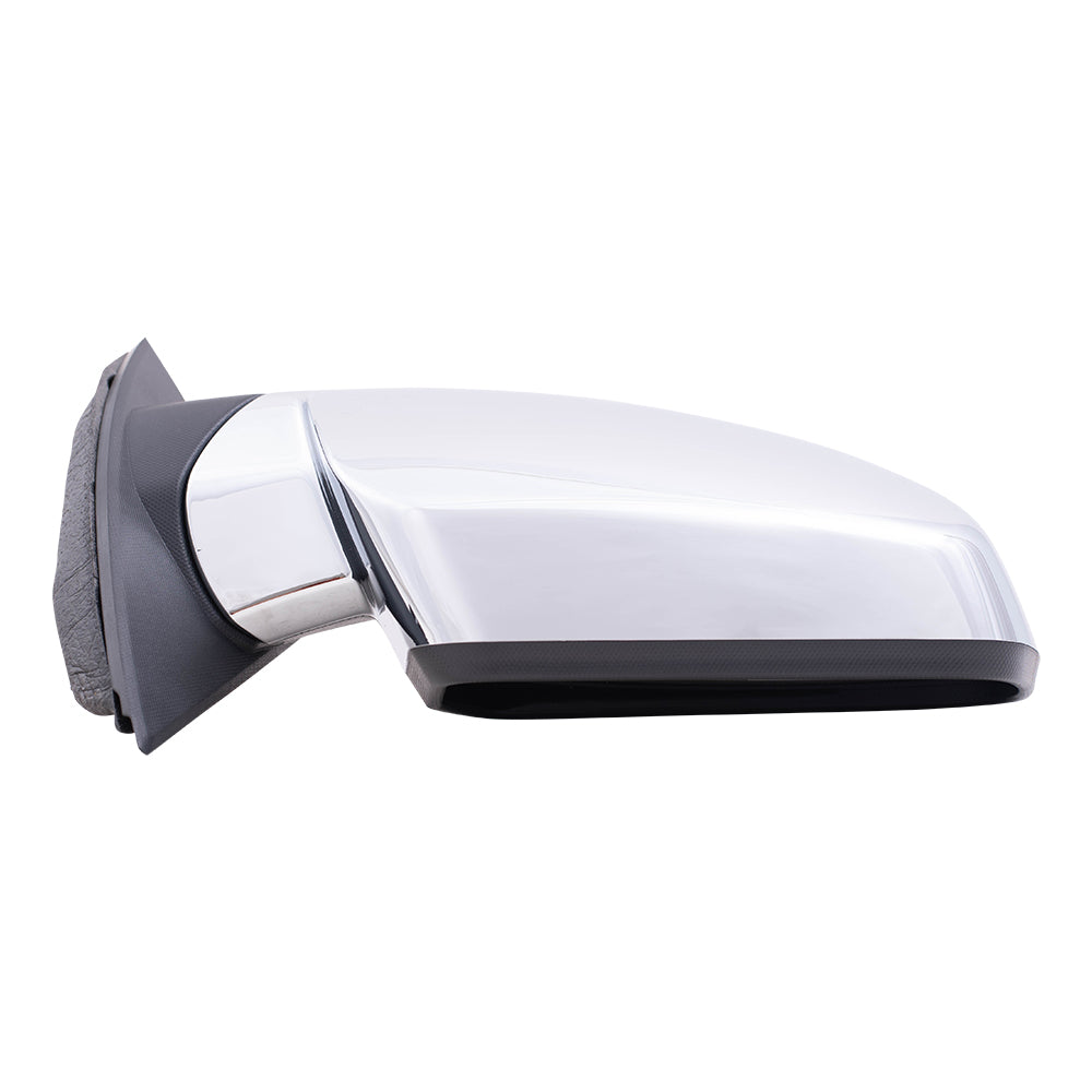 Brock Replacement Chrome Passenger Power Heated Memory Blind Spot Detection Mirror Compatible with 2015-2017 Terrain 23219862