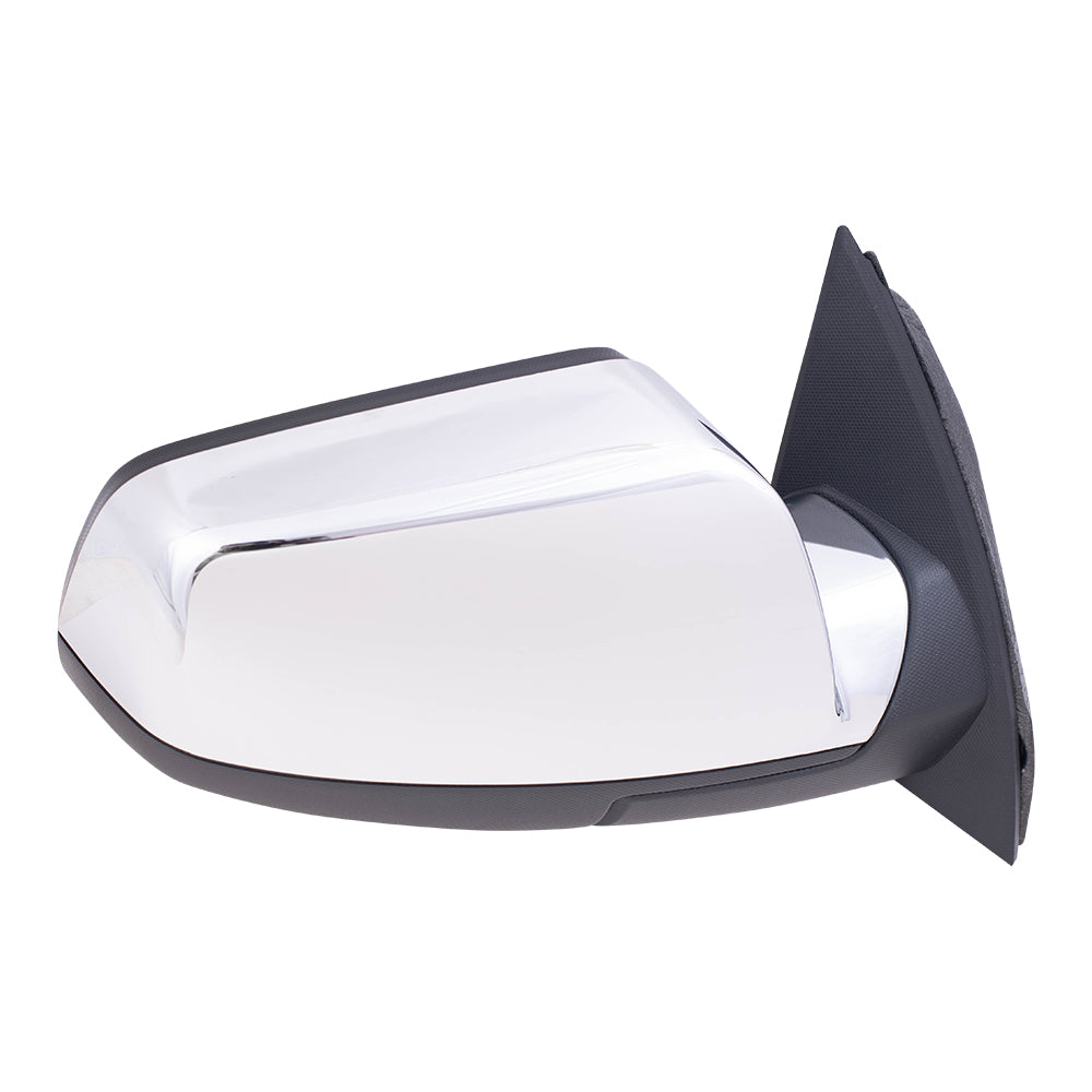 Brock Replacement Chrome Passenger Power Heated Memory Blind Spot Detection Mirror Compatible with 2015-2017 Terrain 23219862