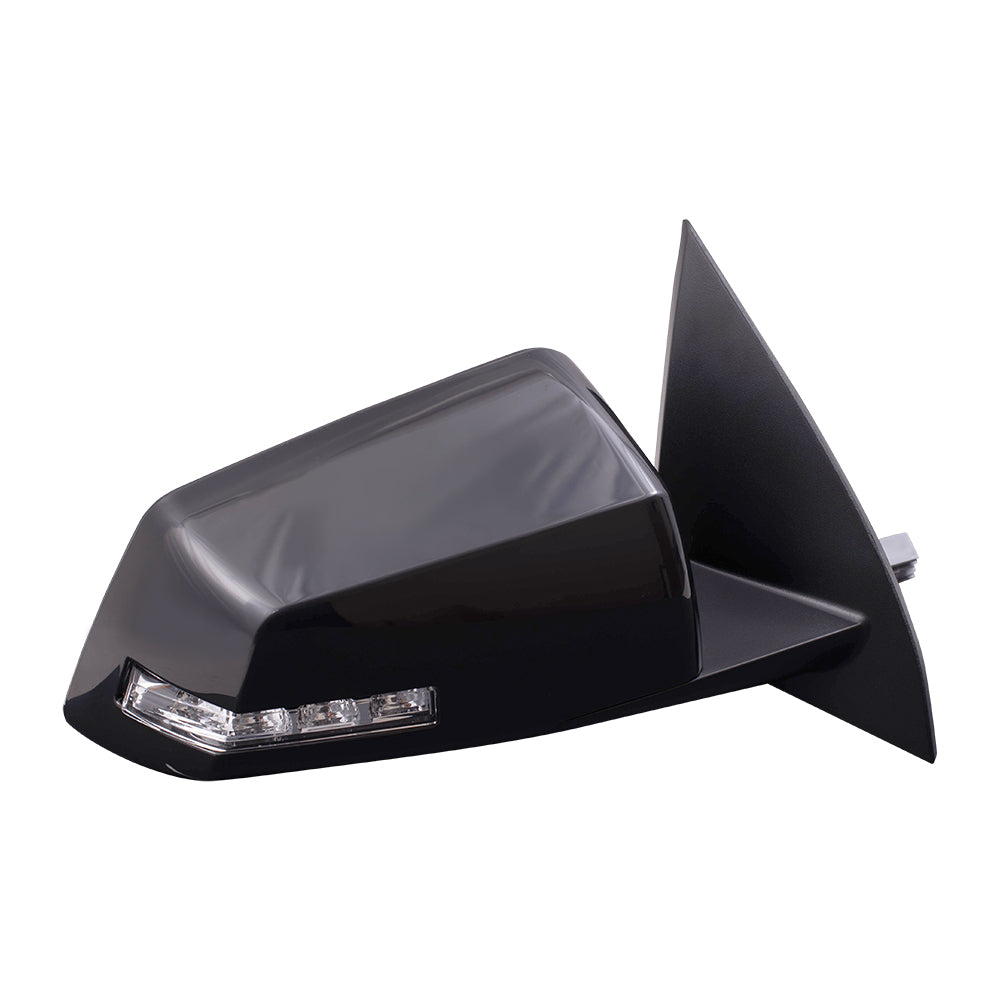 Brock Replacement Passenger Side Power Mirror Paint to Match Black with Heat-Signal-Memory-Power Folding-Blind Spot Detection without Auto Dim Compatible with 13-17 Chevy Traverse