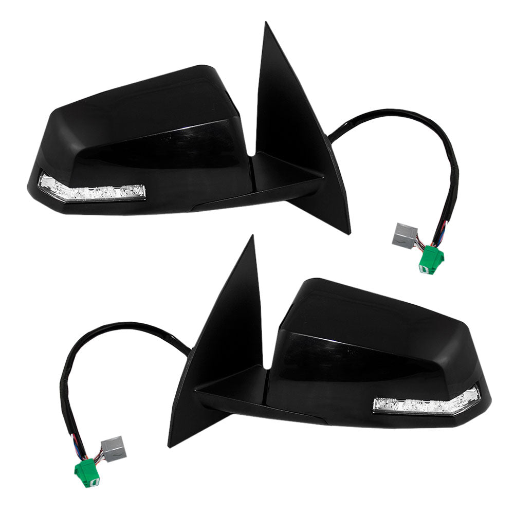 Brock Replacement Set Power Side Doors Mirrors Heated Memory Signal Spotter Glass Power Folding Compatible with Acadia Outlook Traverse