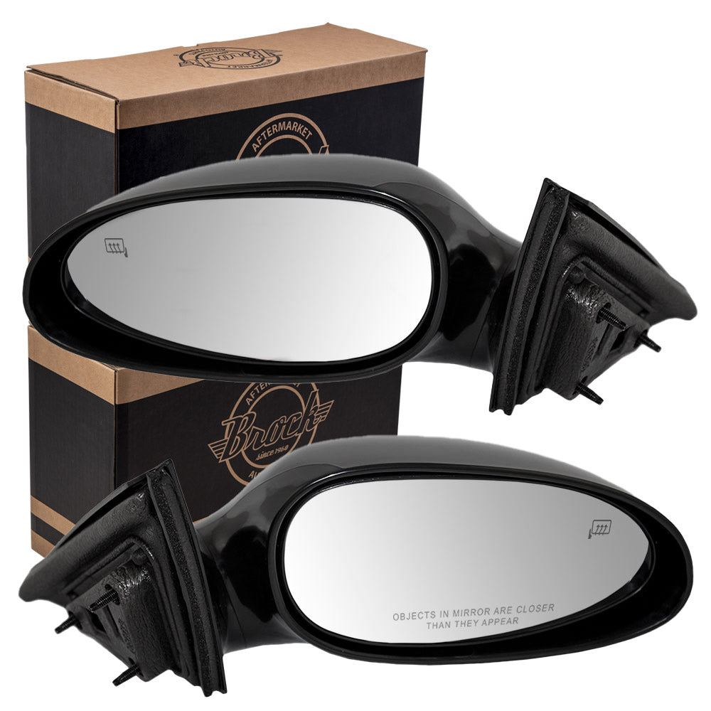 Brock Replacement Driver and Passenger Set Power Side Door Mirrors Heated Compatible with 2005-2009 LaCrosse 15886521 15886520