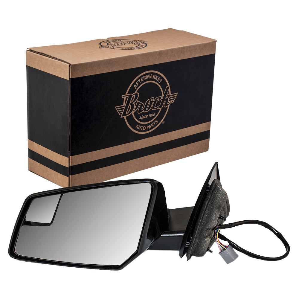 Brock Replacement Driver Power Side Door Mirror Heated Signal Spotter Glass Compatible with Traverse Acadia Outlook 20879274