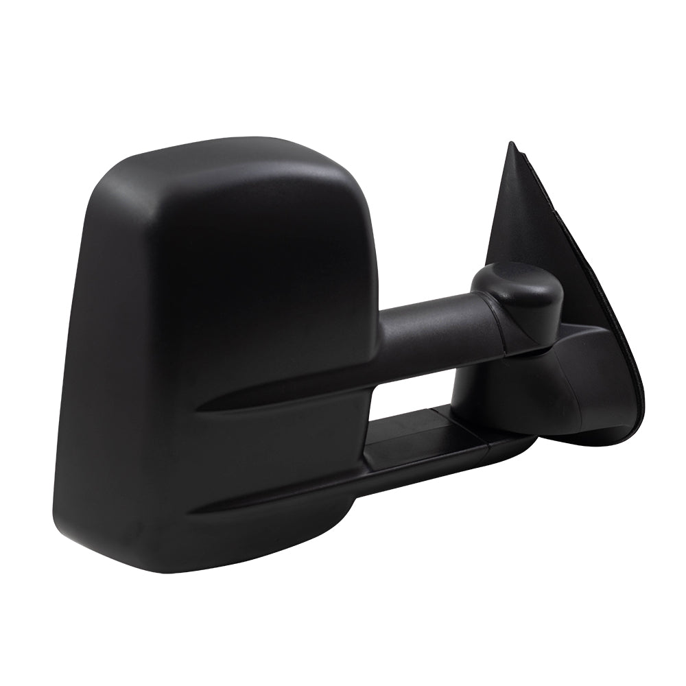 Brock Replacement Set Power Performance Upgrade Tow Mirror Heated Manual Telescopic Tow Arms Compatible with 1999-2002 Silverado Sierra Pickup Truck