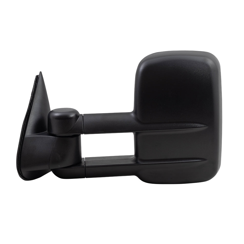 Brock Replacement Driver Power Performance Upgrade Tow Mirror Heated Manual Telescopic Tow Arms Compatible with 1999-2002 Silverado Sierra Pickup Truck