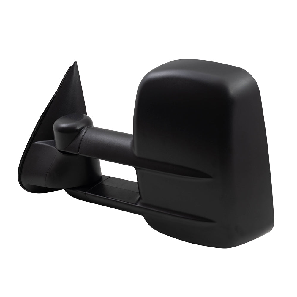 Brock Replacement Driver Power Performance Upgrade Tow Mirror Heated Manual Telescopic Tow Arms Compatible with 1999-2002 Silverado Sierra Pickup Truck