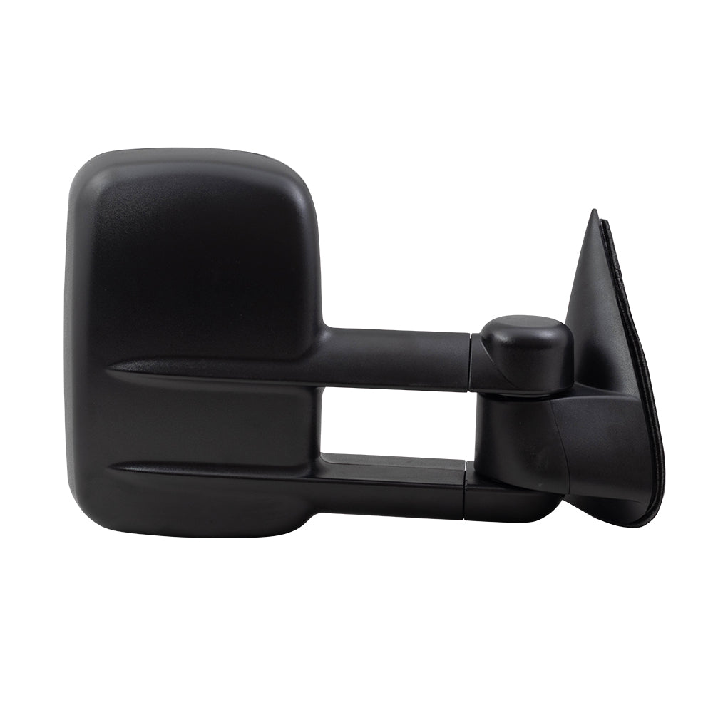 Brock Replacement Passenger Power Performance Upgrade Tow Mirror Heated Manual Telescopic Tow Arms Compatible with 1999-2002 Silverado Sierra Pickup Truck