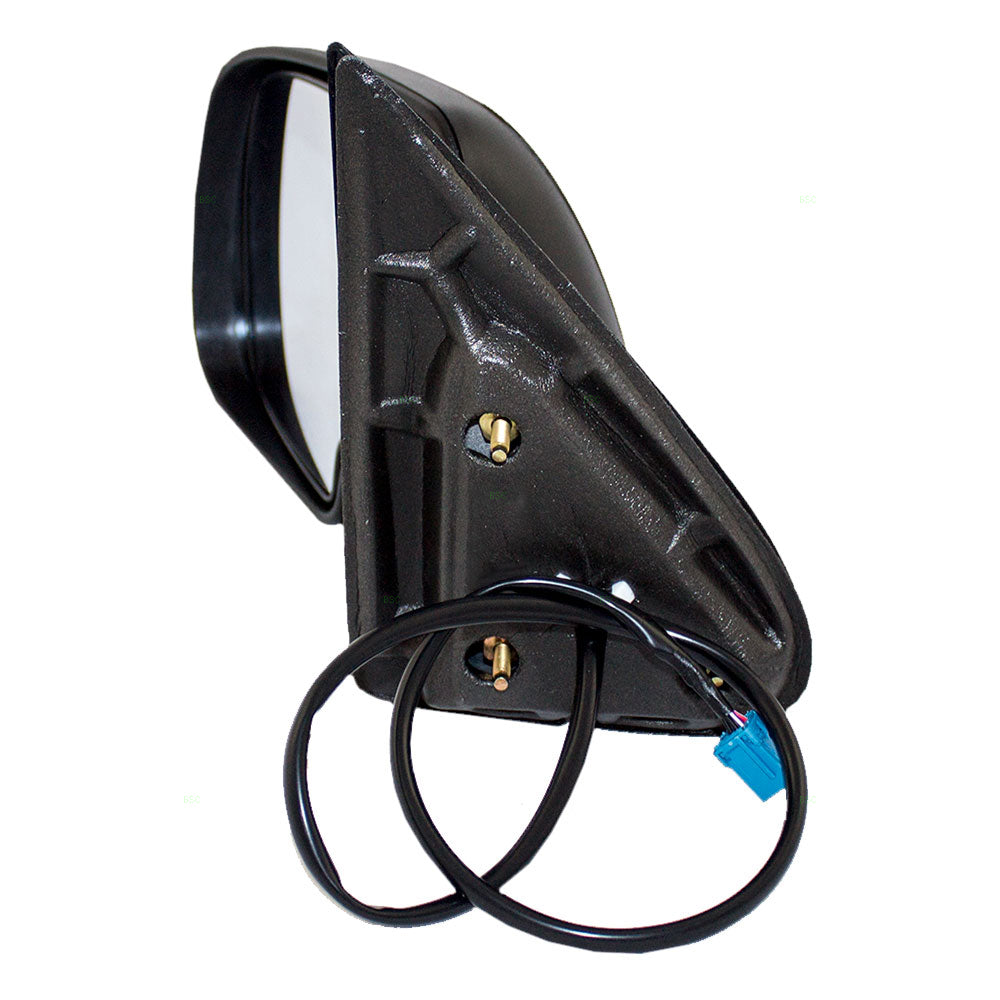Brock Replacement Driver Power Side Door Mirror Heated with Black Cover Compatible with 2003-2007 Silverado Sierra Pickup Truck