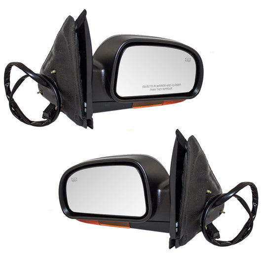Brock Replacement Set Power Side Door Mirrors Heated Amber Signal Compatible with Trailblazer & EXT Bravada Envoy/Envoy XL