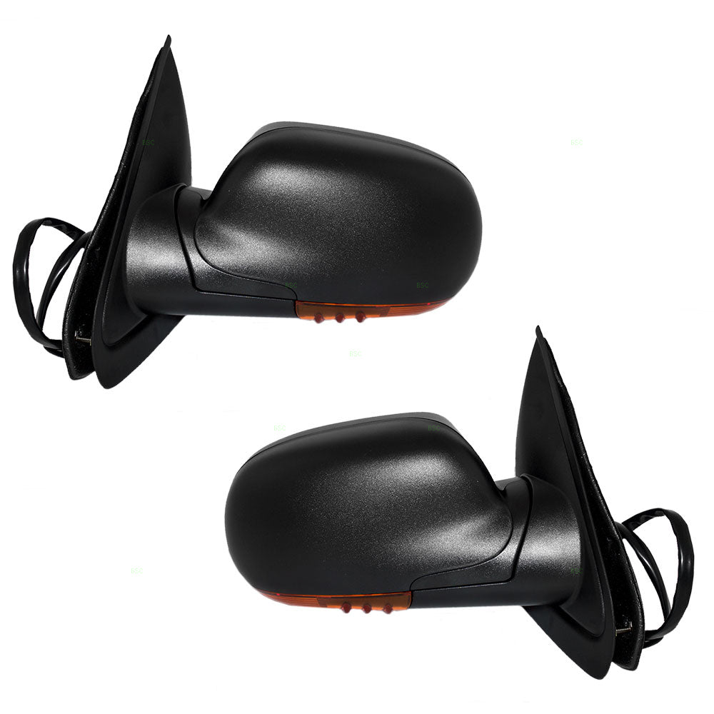 Brock Replacement Set Power Side Door Mirrors Heated Amber Signal Compatible with Trailblazer & EXT Bravada Envoy/Envoy XL