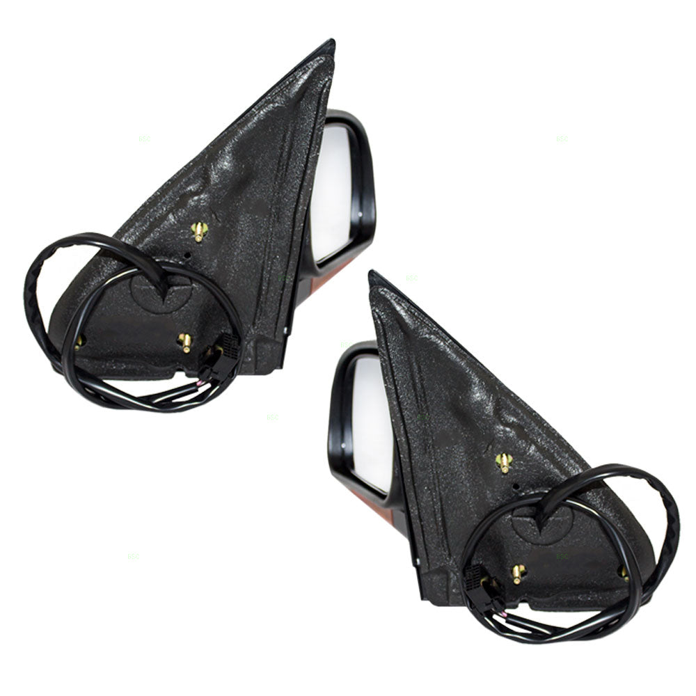 Brock Replacement Set Power Side Door Mirrors Heated Amber Signal Compatible with Trailblazer & EXT Bravada Envoy/Envoy XL