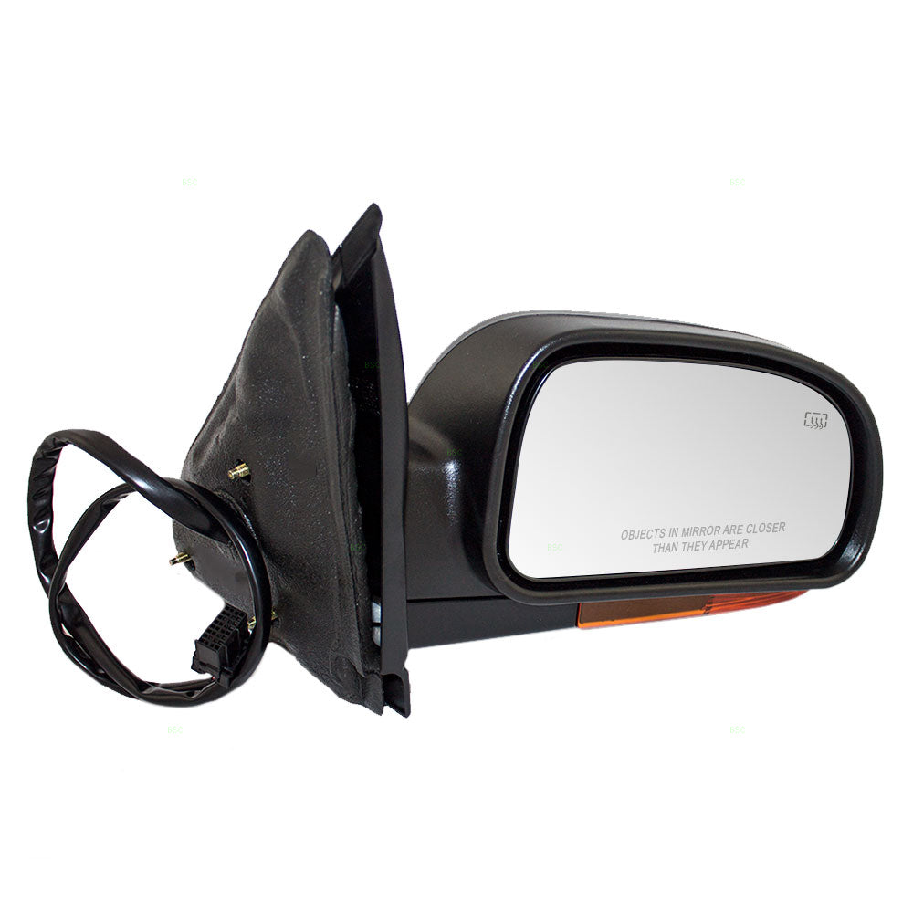 Brock Replacement Passenger Power Side Door Mirror Heated Amber Signal Compatible with Trailblazer & EXT Bravada Envoy/Envoy XL