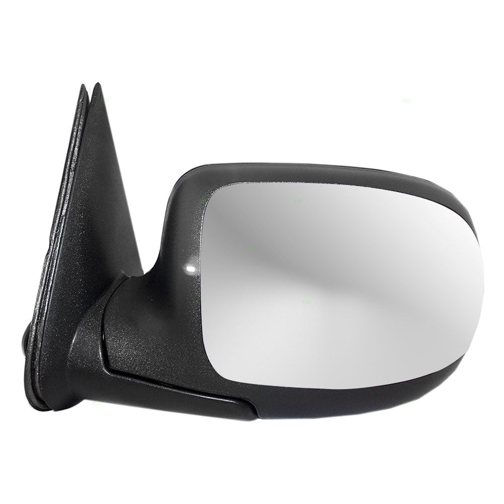 Brock Replacement Driver Power Side Door Mirror Heated Chrome Cap Compatible with 1999-2002 Silverado Sierra Pickup Truck