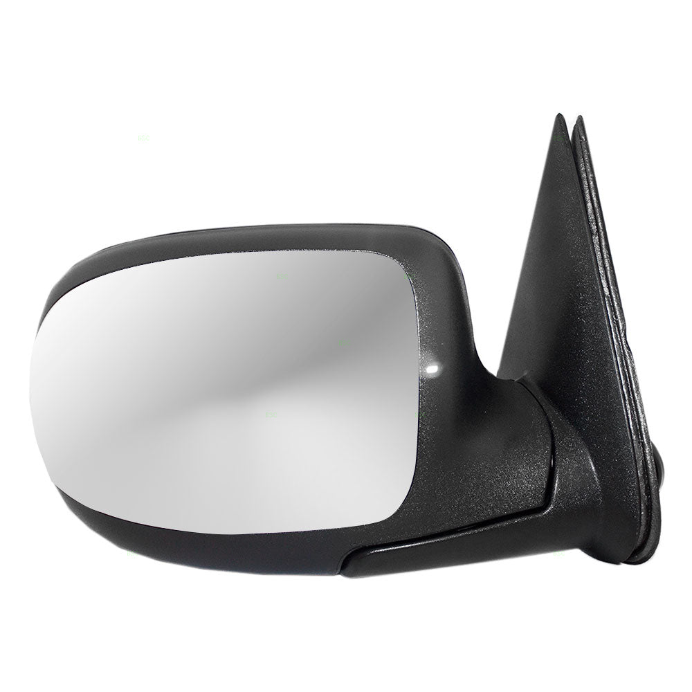 Brock Replacement Passenger Power Side Door Mirror Heated Chrome Cap Compatible with 1999-2002 Silverado Sierra Pickup Truck