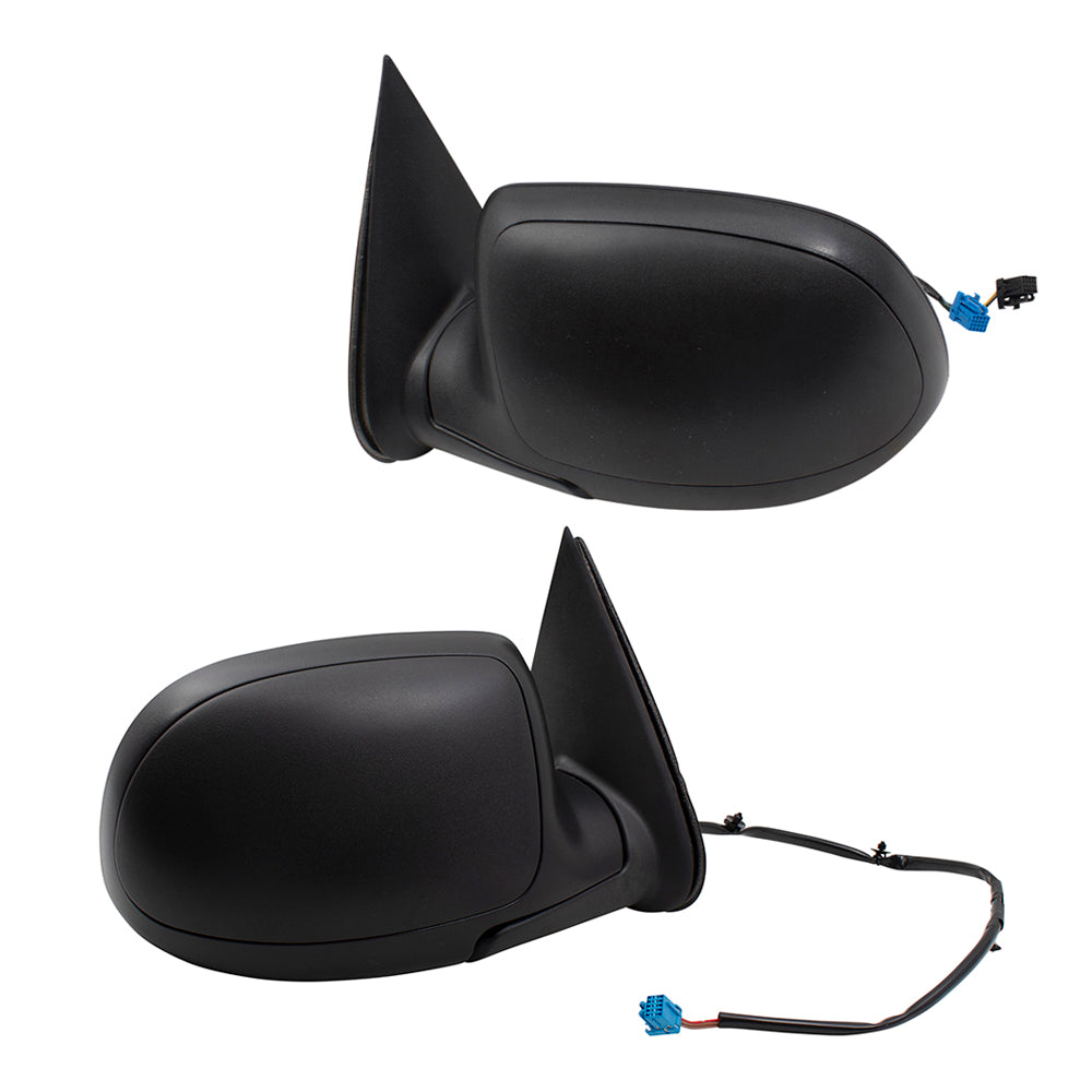 Brock Replacement Set Power Side Door Mirrors Heated Textured Cover Compatible with 2003-2006 Silverado Sierra 2007 Classic Pickup Truck