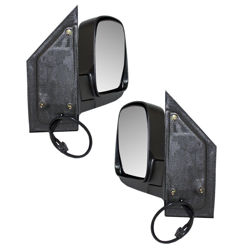 Brock Replacement Driver and Passenger Set Power Side Door Mirrors Heated Compatible with 2003-2007 Express Savana Van 15937984 15937981