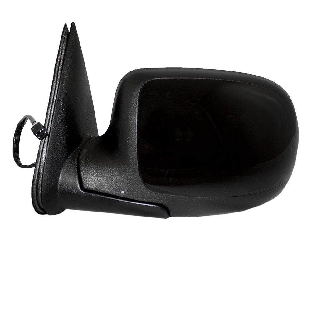 Brock Replacement Driver Power Side Door Mirror Heated with Gloss Cap Compatible with 1999-2002 Silverado Sierra Pickup Truck