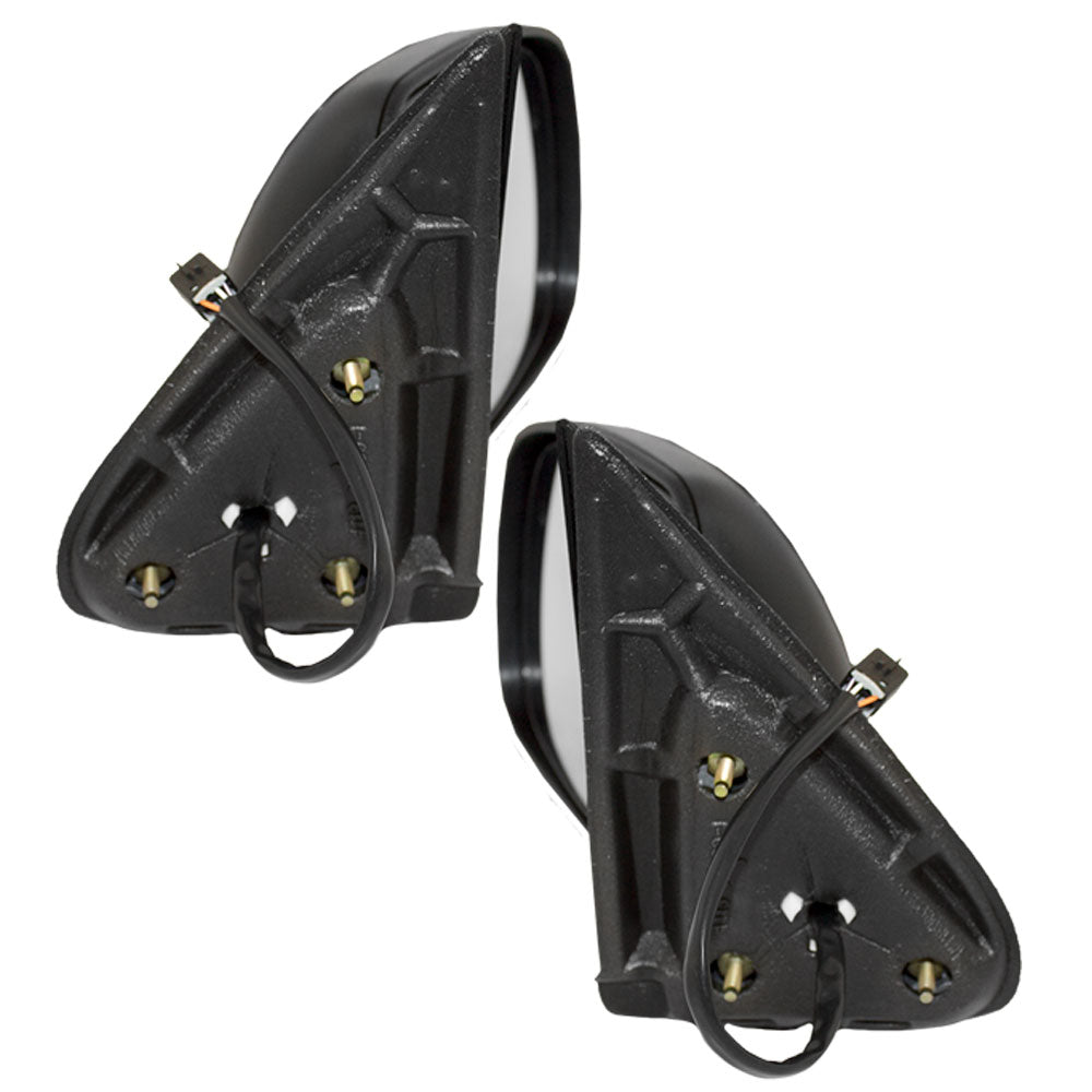 Brock Replacement Set Power Side Door Mirrors Heated with Gloss Cap Compatible with 1999-2002 Silverado Sierra Pickup Truck