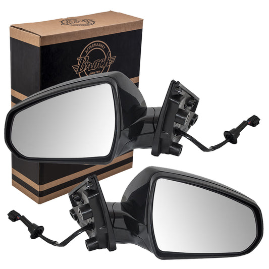 Brock Replacement Driver and Passenger Set Power Side Door Mirrors Heated Compatible with 2010-2016 SRX 20953697 20953692