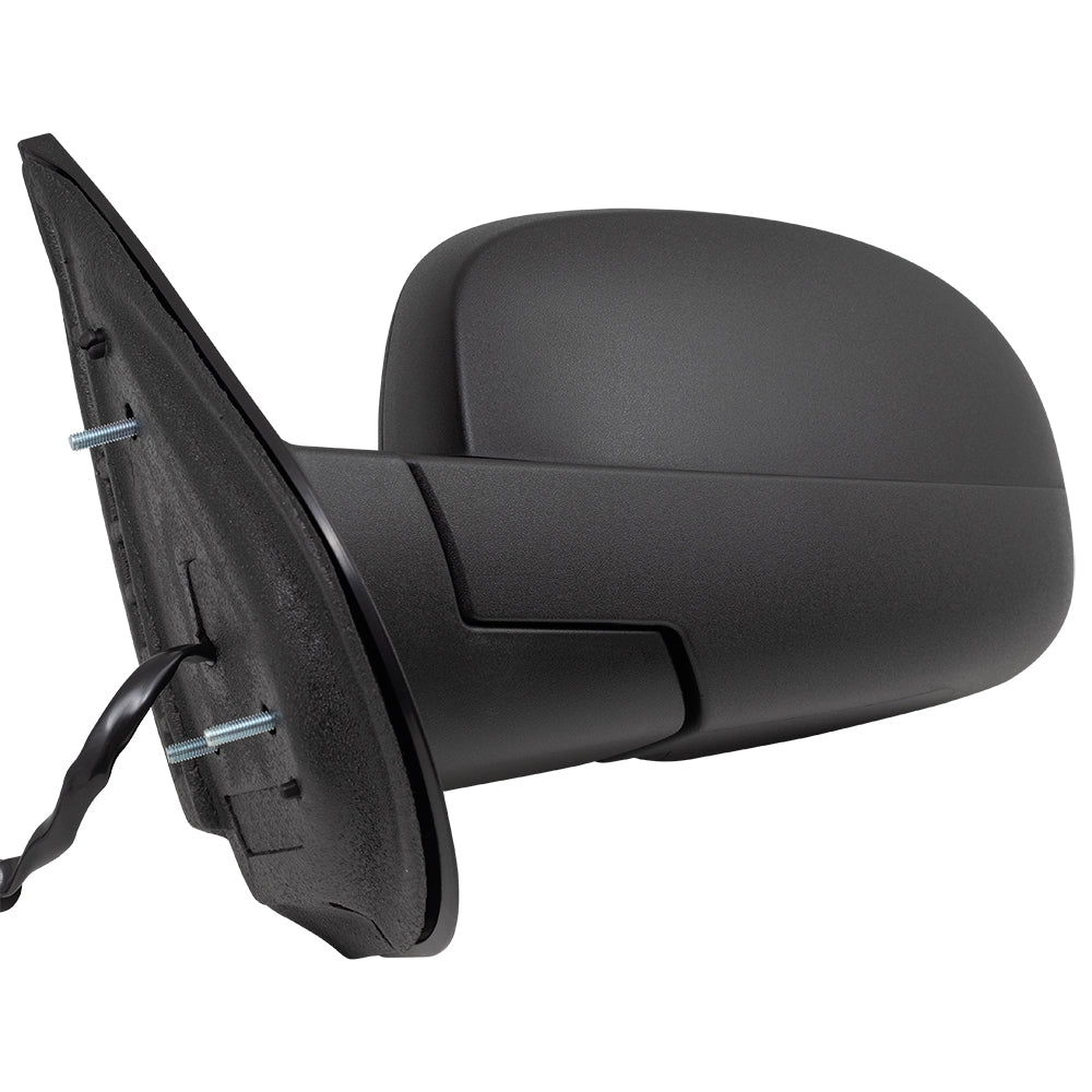 Brock Replacement Driver Power Side Door Mirror Heated Textured Compatible with 07-13 Silverado Sierra Avalanche Pickup Truck