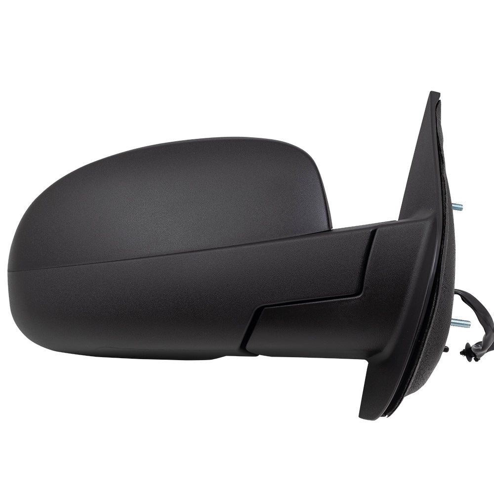 Brock Replacement Passenger Power Side Door Mirror Heated Textured Compatible with 07-13 Silverado Sierra Avalanche Pickup Truck