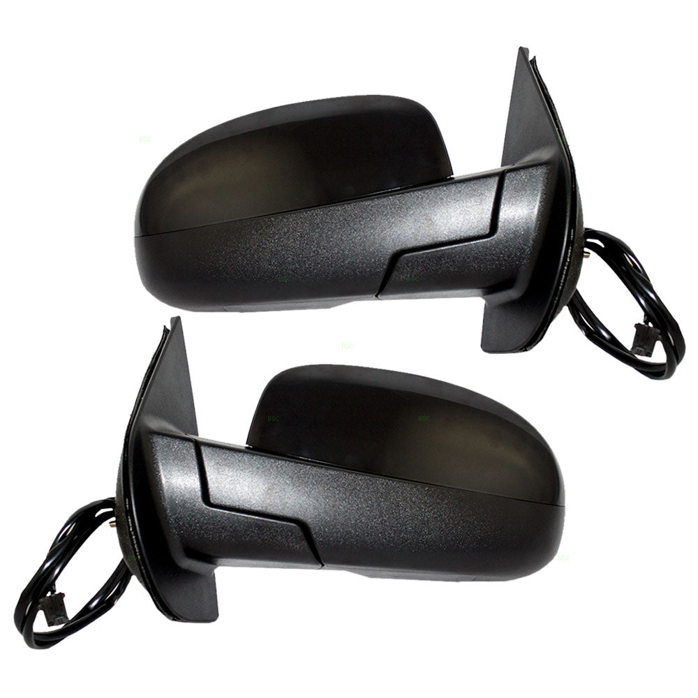 Brock Replacement Set Power Side Door Mirrors Heated w/ Covers Compatible with 2007-2013 Silverado Sierra Avalanche Pickup Escalade ESV