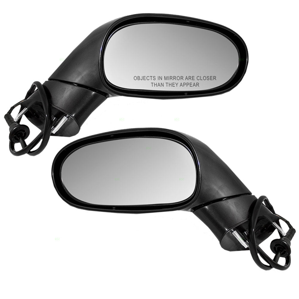 Brock Replacement Driver and Passenger Set Power Side Door Mirrors Heated Compatible with 2005-2009 Corvette 15795837 15795837