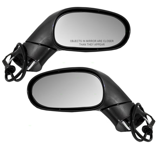Brock Replacement Driver and Passenger Set Power Side Door Mirrors Heated Compatible with 2005-2009 Corvette 15795837 15795837
