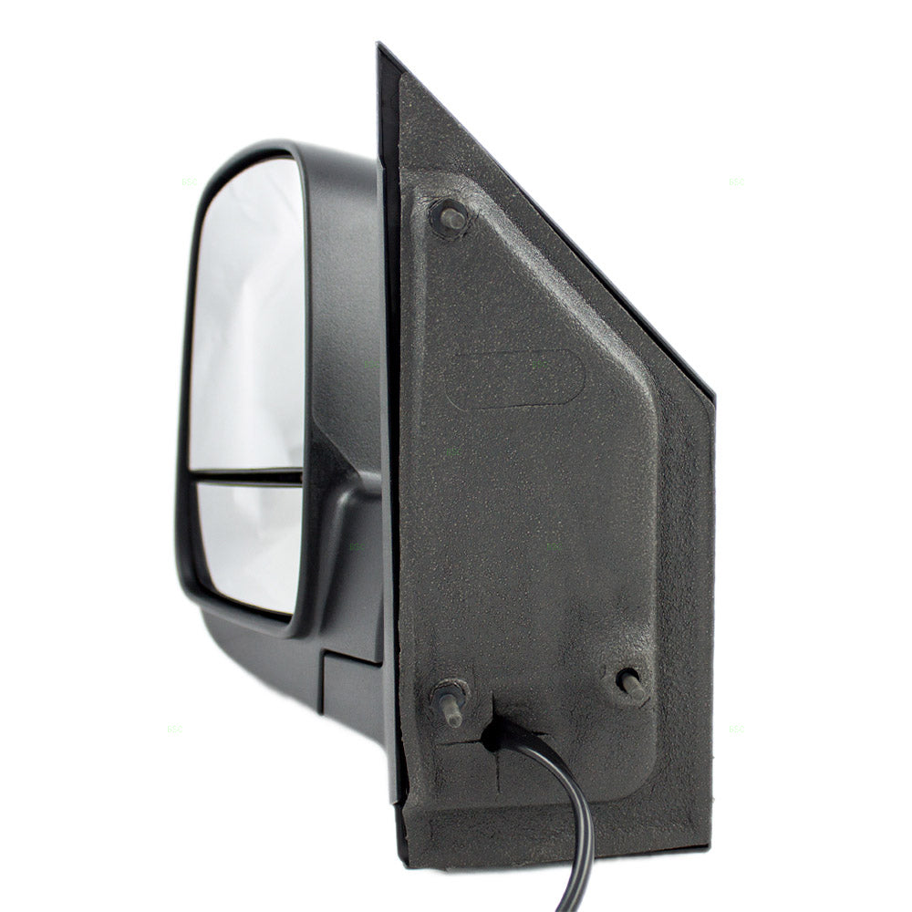 Brock Aftermarket Replacement Driver Left Power Mirror Textured Black With Heat-Dual Glass Without Signal Compatible With 2008-2022 Chevy Express