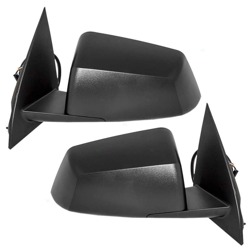 Brock Replacement Driver and Passenger Set Power Side Door Mirrors Heated Manual Folding Compatible with Outlook Acadia Traverse