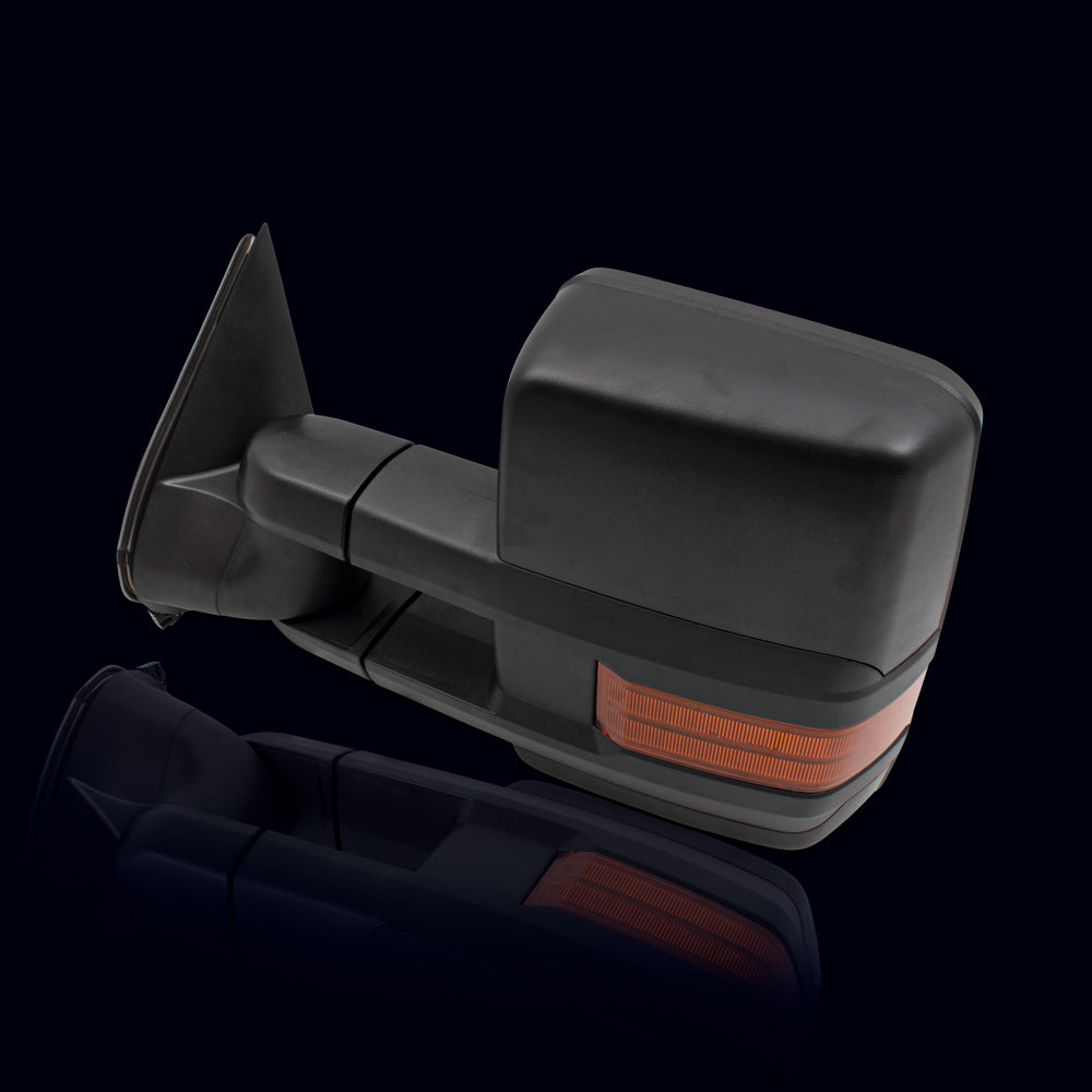 Brock Replacement Set Performance Upgrade Power Mirrors Heated Telescopic Tow Amber External Signal Compatible with 99-02 Silverado Sierra Avalanche Suburban Yukon/XL Escalade