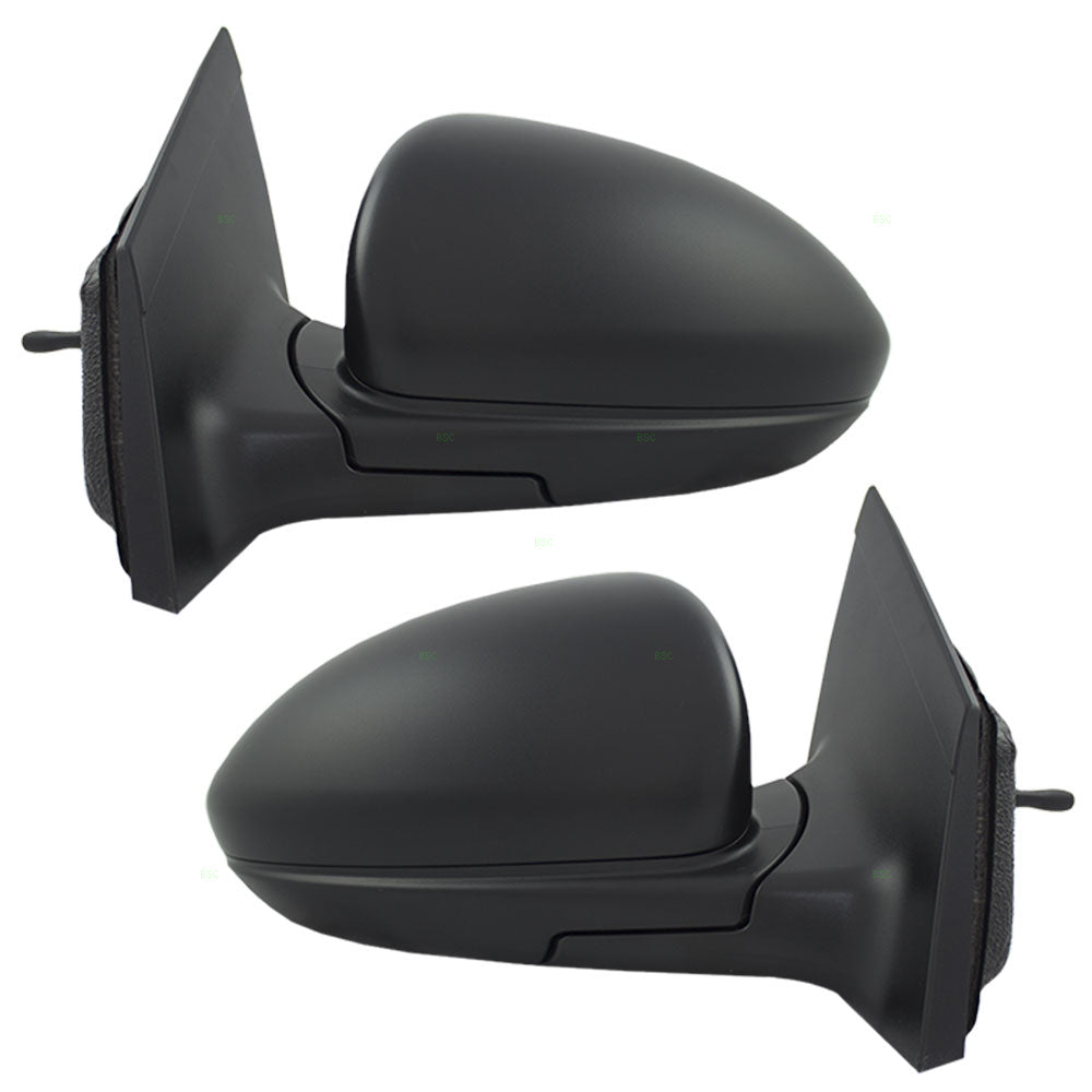 Brock Replacement Driver and Passenger Set Manual Remote Side Door Mirrors Textured Compatible with 2011-2015 Cruze 2016 Cruze Limited