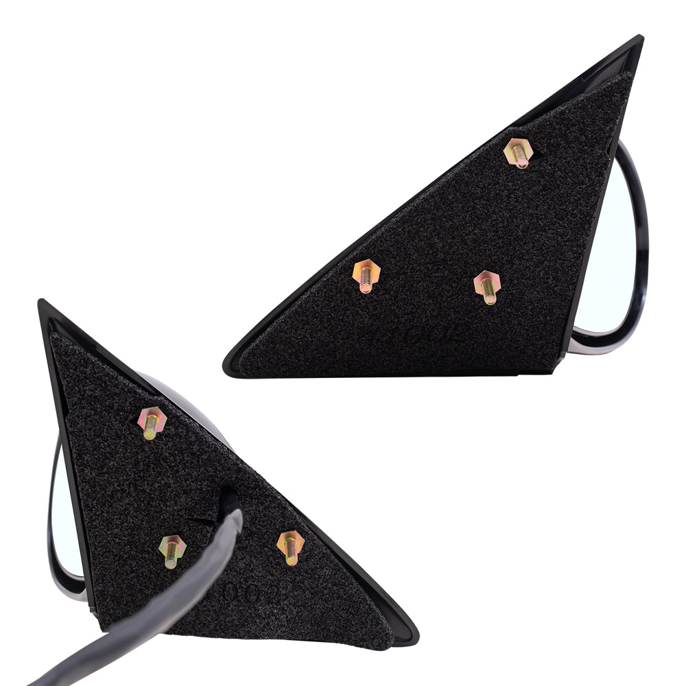 Brock Aftermarket Replacement Driver Left + Passenger Right Manual Door Mirror Set Paint To Match Black Compatible With 2002-2005 Pontiac Grand Am