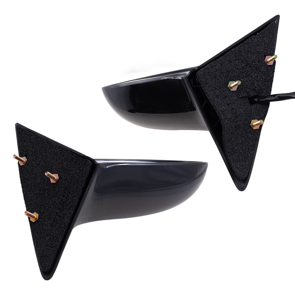 Brock Aftermarket Replacement Driver Left + Passenger Right Manual Door Mirror Set Paint To Match Black Compatible With 2002-2005 Pontiac Grand Am