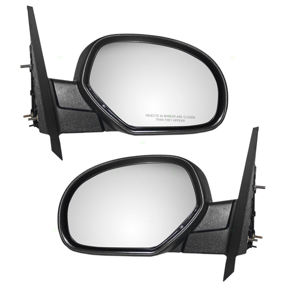 Brock Replacement Set Manual Side Door Mirrors Compatible with 2007-2013 Sierra Silverado Avalanche Escalade EXT Pickup Truck
