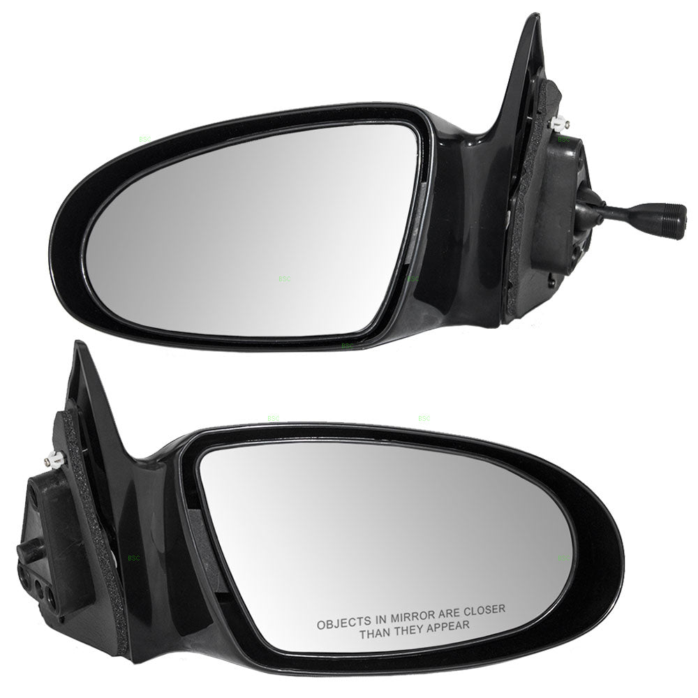 Brock Replacement Driver and Passenger Set Manual Side Door Mirrors Compatible with 1993-1997 Prizm 94855360 94856319