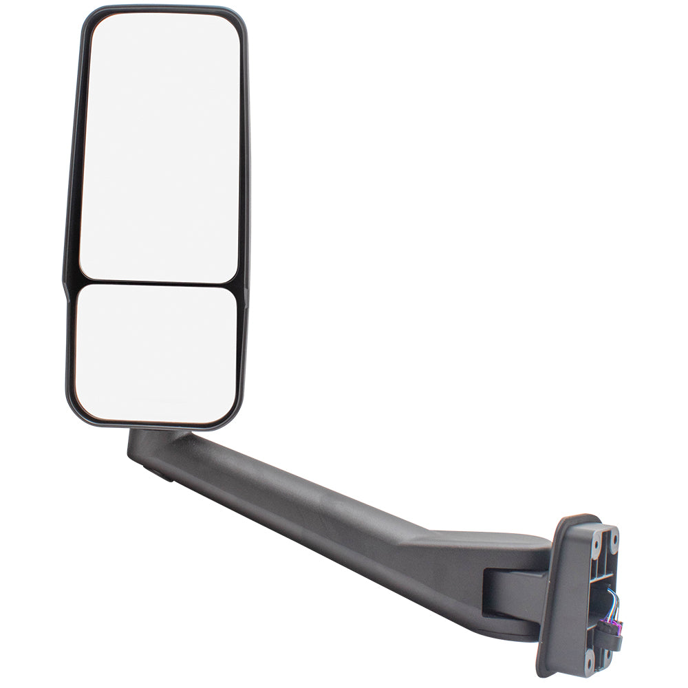 Manual Door Mirror Textured Black With Heat Without Marker Light Driver Side Left For 2003-2009 Chevrolet Kodiak 2003-2009 GMC TopKick