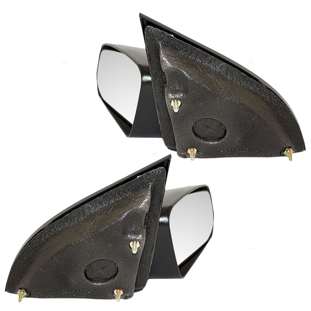 Brock Replacement Driver and Passenger Set Manual Side Door Mirrors Compatible with 2003-2007 Ion Coupe 10363816 10363817