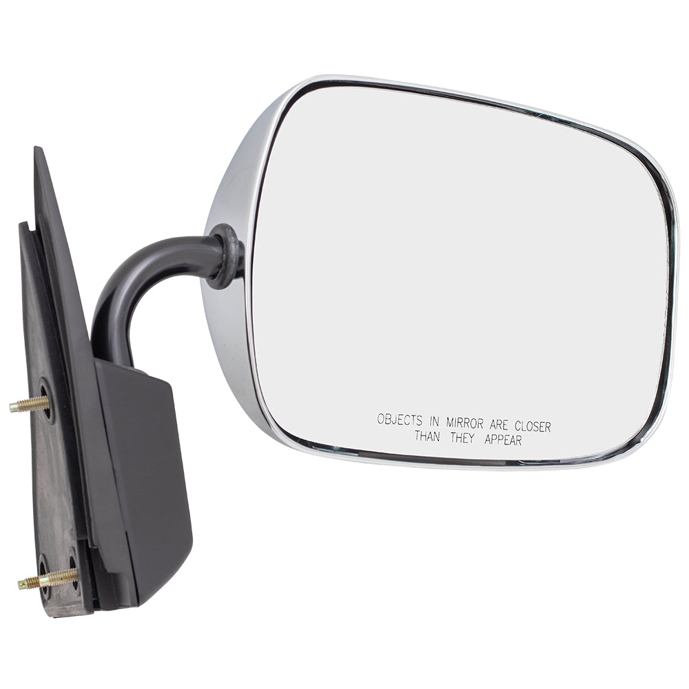 Brock Replacement Driver and Passenger Set Manual Side Door Mirrors Sail Mount Chrome Compatible with C/K Pickup Suburban Blazer Tahoe Yukon