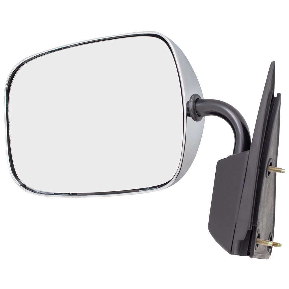 Brock Replacement Driver Manual Side Door Mirror Sail Mount Chrome Compatible with C/K Pickup Suburban Blazer Tahoe Yukon