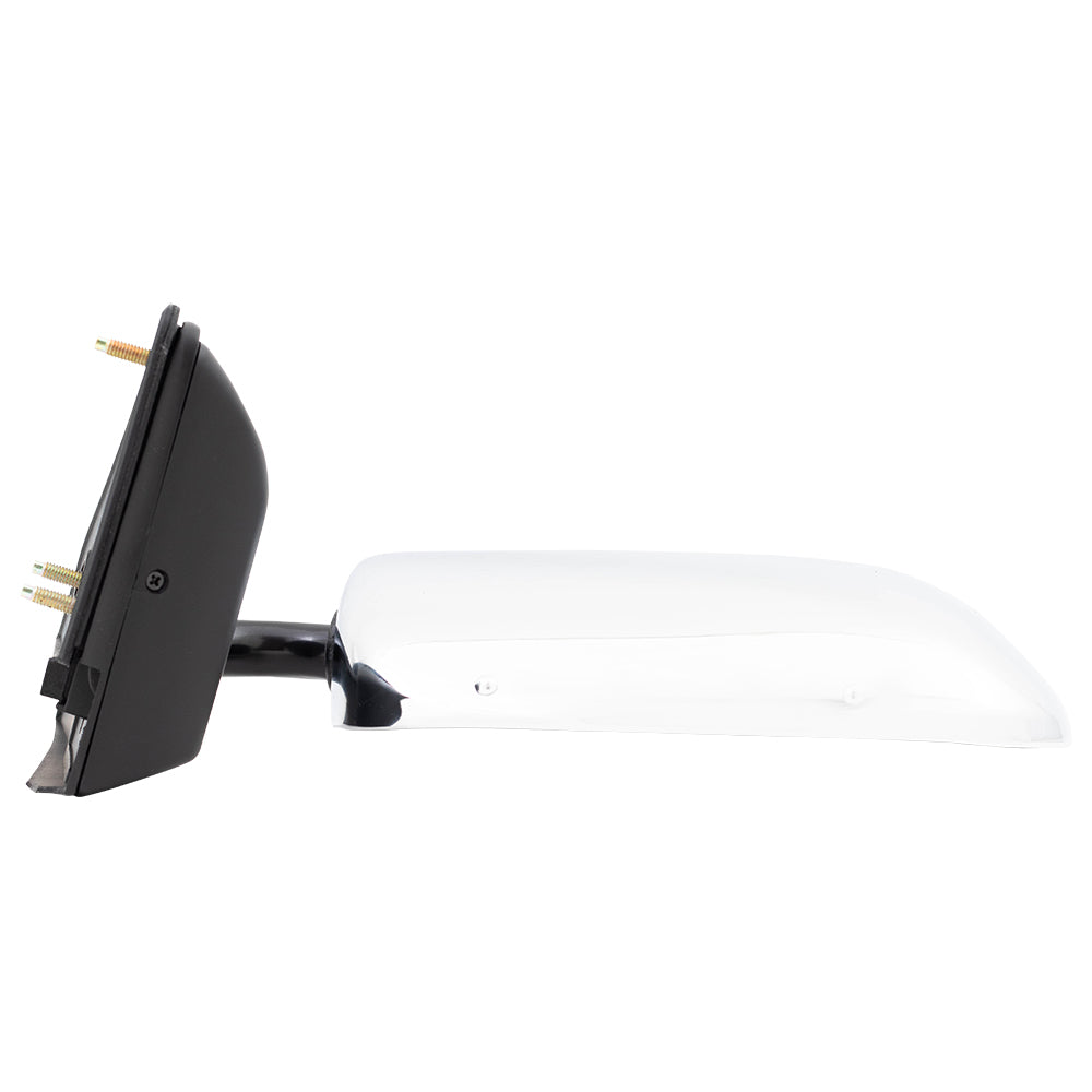 Brock Replacement Driver Manual Side Door Mirror Sail Mount Chrome Compatible with C/K Pickup Suburban Blazer Tahoe Yukon