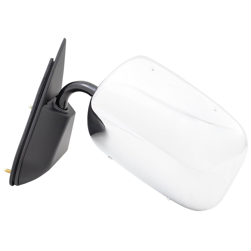 Brock Replacement Driver Manual Side Door Mirror Sail Mount Chrome Compatible with C/K Pickup Suburban Blazer Tahoe Yukon