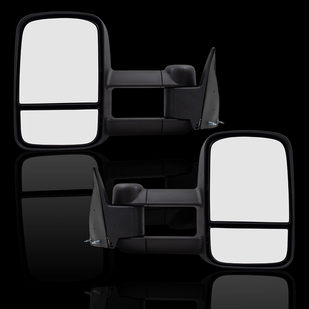 Brock Replacement Driver and Passenger Set Manual Telescopic Tow Performance Mirrors Compatible with C/K Pickup Truck Suburban Tahoe Yukon Blazer