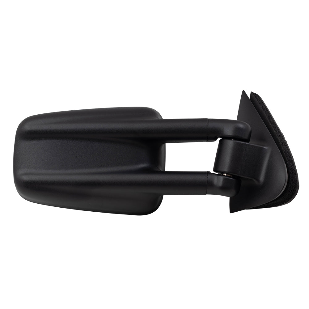 Brock Replacement Passenger Manual Telescopic Tow Mirror with Spotter Glass Compatible with 1999-2007 Silverado Sierra Pickup Truck