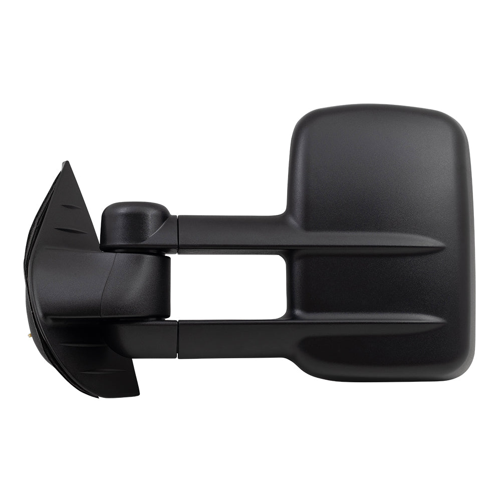 Brock Replacement Driver Manual Telescopic Tow Mirror Compatible with 2007-2014 Silverado Sierra Pickup Truck 20862094
