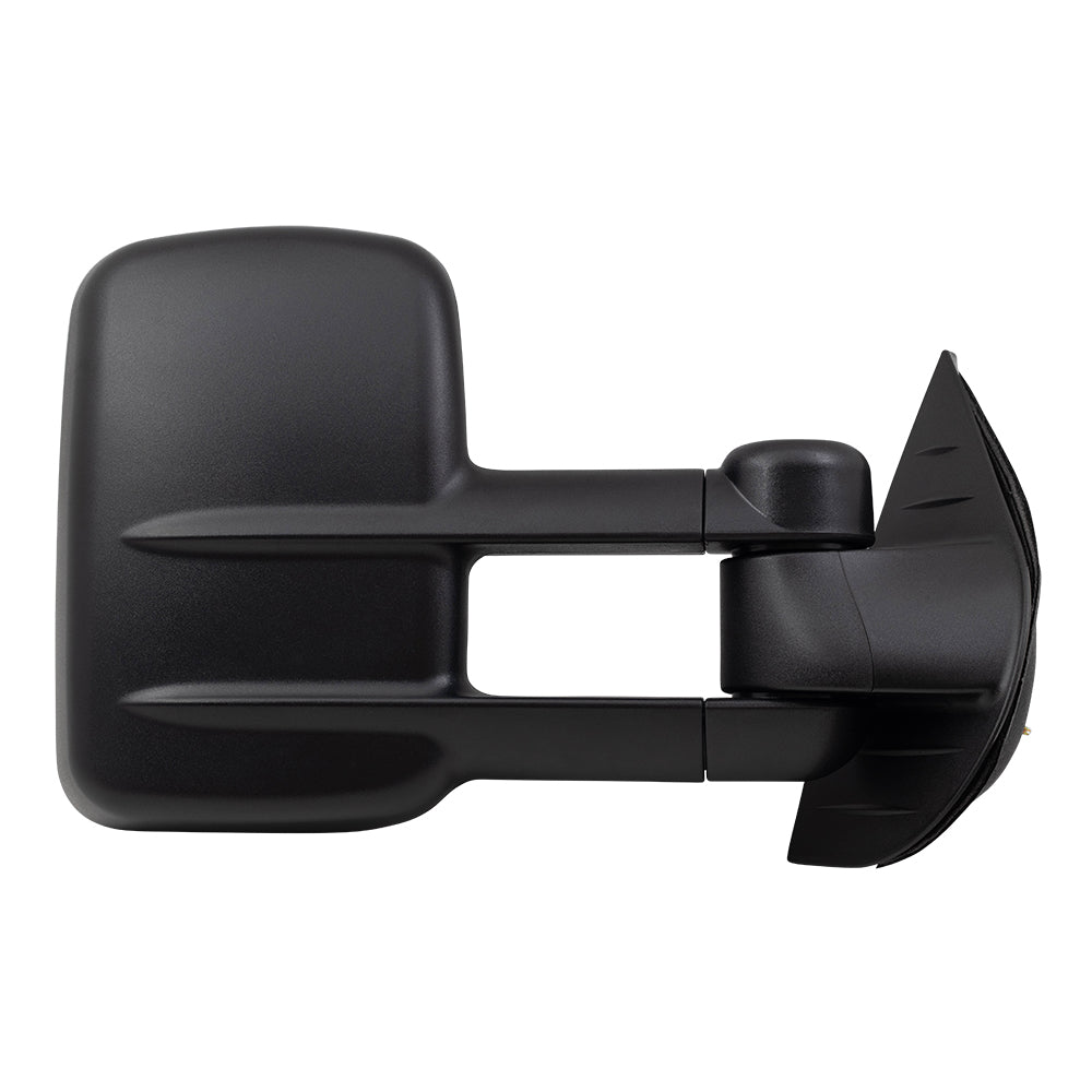 Brock Replacement Passenger Manual Telescopic Tow Mirror Compatible with 2007-2014 Silverado Sierra Pickup Truck 20862095