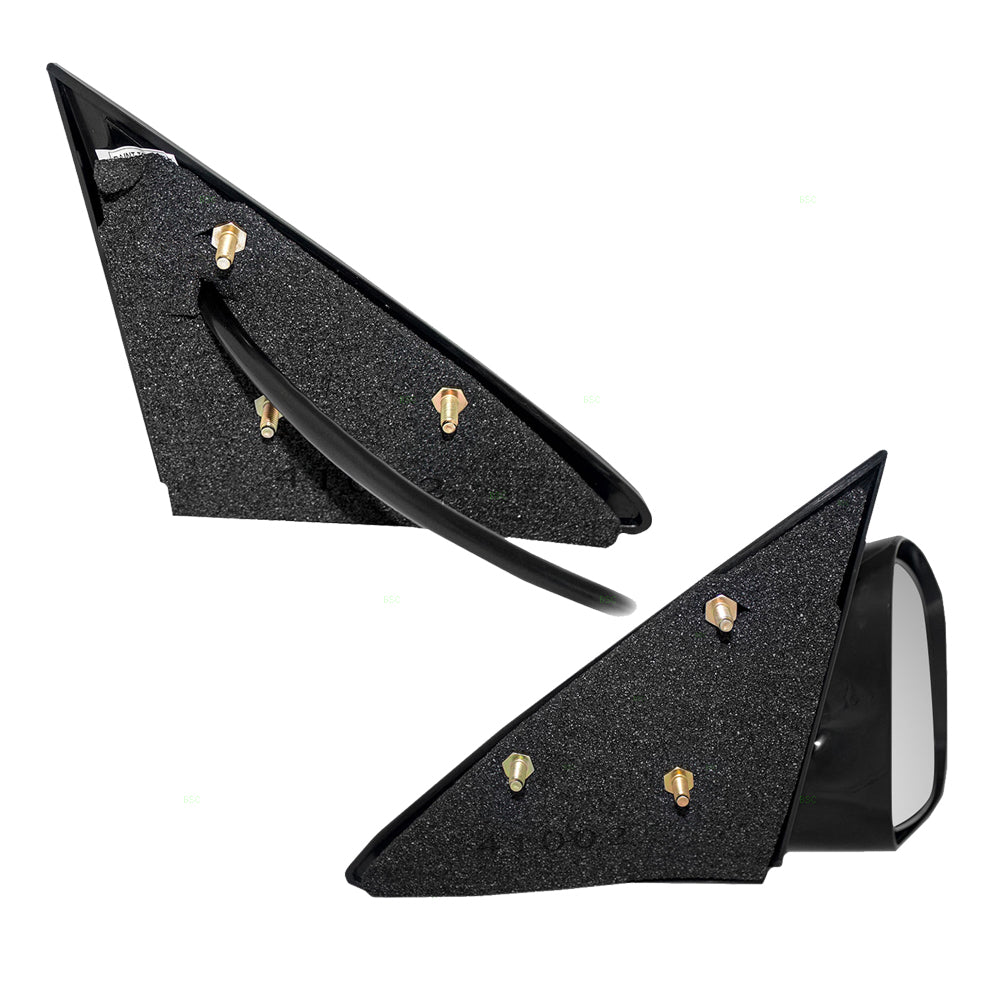 Brock Replacement Driver and Passenger Set Manual Side Door Twin Post Mirrors Compatible with 1999-2001 Grand Am 22613599 22613598